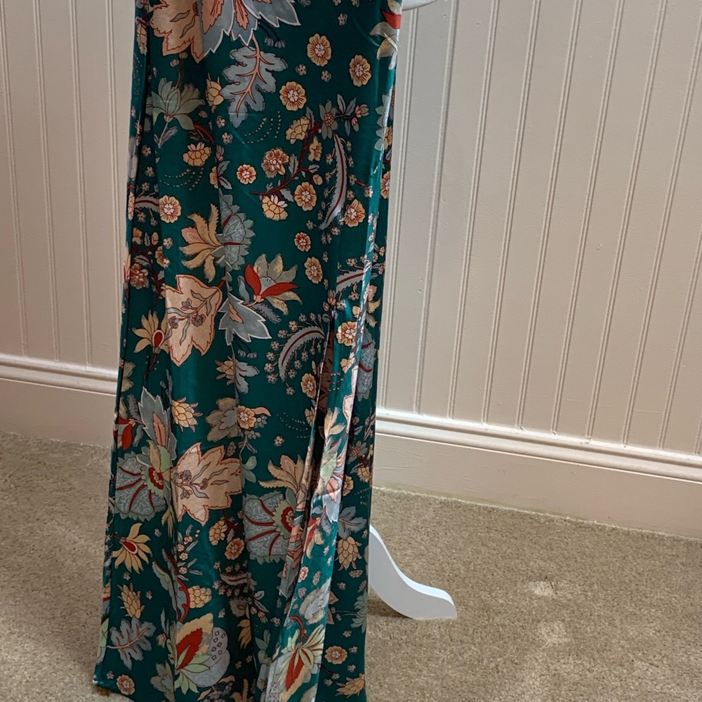 Floral Green Midi Dress - Picture 3 of 7
